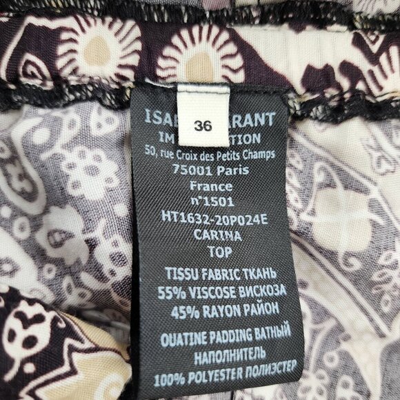 ISABEL MARANT Etoile NWOT Ht Carina One Shoulder Floral Print Top - Picture 9 of 9